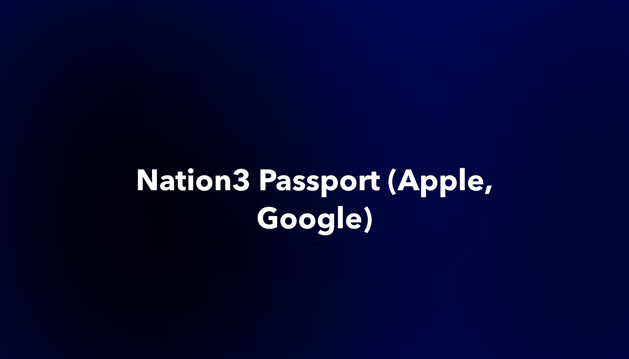 Nation3 Passport (Apple, Google) Dework